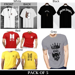 P.Of 5 T.shirts For Mens