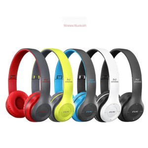 P47 Wireless Bluetooth Headphones Foldable Wireless Headphones 5.0 EDR With Mic Support FM Radio TF For PC TV Tablets  Smart Phones/Aux Cable