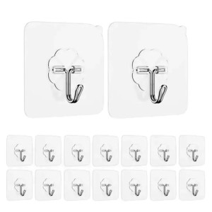 Pack Of 10Pcs Adhesive Suction Cup Hooks Stick Hook Heavy Duty Sticky Wall & Ceiling & Door Nail