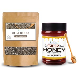 Pack of 2 - 1 Kg Sidr Honey with free Dipper and 100gm Chia Seeds