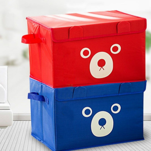Pack Of 2 Panda Design Folding Storage Bins Quilt Basket Kid Toys Organizer Storage Boxes