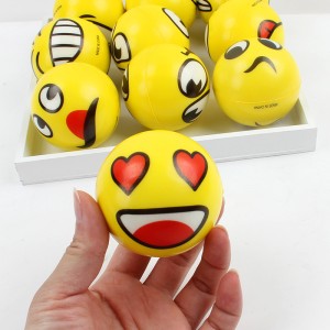 Pack of 2 Smile Face Foam Ball Squeeze Stress Ball