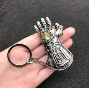 Big Metal Infinity Gauntlet Glove Thanos Hand Marvel Avengers Villain Avengers Endgame Stone Hand Key Ring Key Chains Fans Accessory