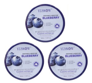 Pack Of 3 Yesnow Blueberry Soothing & Moisturizing Gel 99%