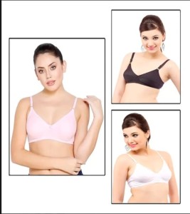 Pack Of 3 –Best Quality Cotton Non Padded Bras For Women