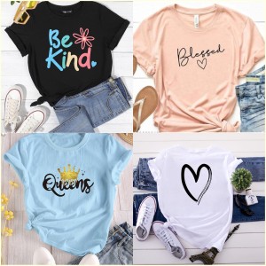 Pack of 4 soft & comfortable T-shirts for Women's/Girls.