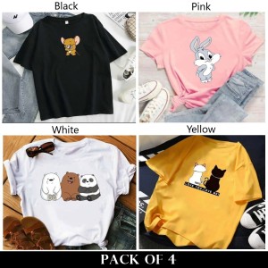 Pack Of 4 T-Shirts For Womens