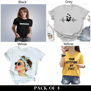 Pack Of 4 T-Shirts For Womens
