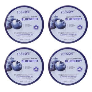 Pack Of 4 Yesnow Blueberry Soothing & Moisturizing Gel 99%