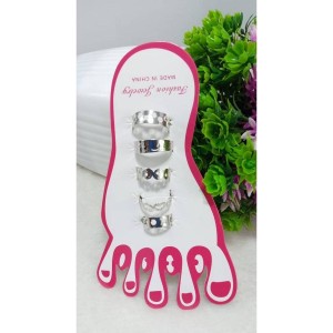 Pack of 5 - Celebrity Women Fashion Simple Toe Ring Adjustable Foot Beach Jewelry