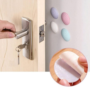 Pack Of 5 - Self Adhesive Rubber Door Buffer Wall Protectors Door Handle Bumpers For Door Stopper Thickening Mute Fenders Rubber