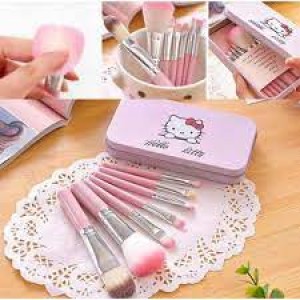 Pack of 7-Cute Hello Kitty Makeup Brushes Set