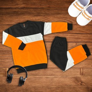 Panel Style  Full Sleeves Winter Track Suit for Kids