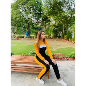 Multicolour Full sleeves Gym Track Suit For Women