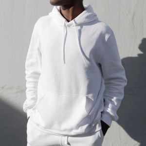 Plain Pullover White hoodies For Mens