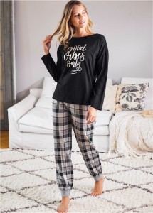 Playful Pajamas With Oversized Shirt