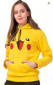 Pokemon Pichachu Printed Pullover Hoodie for women
