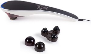 Portable Electric Massager - Shiatsu Massage and Kneading Massage - 4 Interchangeable Heads Adaptable to Any Part of Your Body