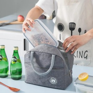 Portable Lunch Bag Waterproof Thermal Insulated Lunch Box Bento Pouch Dinner Insulation Bag Student Thickened Cute Lunch Bag