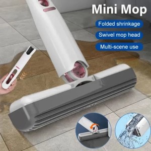 Portable Mini Squeeze Mop Absorbent Sponge Simple Desktop Cleaning Tools