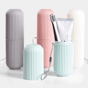 Portable Toothbrush Toothpaste Holder Storage Case Box Organizer Household Storage Cup For Outdoor Travel Bathroom Accessories