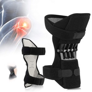 Power Knee Joint Support Knee Pads Stabilizer Powerful Rebound Spring Force Protection Booster Breathable Non-Slip Joint Brace for Men Sports, Squat,