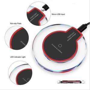 Qi Wireless Charger Charging Pad for Android iPhone X/8/Plus Samsung S9/S8/S8+/Note 8/S7