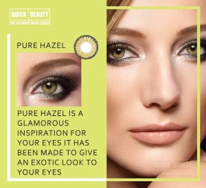 Quick Beauty Pure Hazel Colored Lens With Free Solution kit