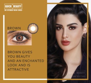 Quick Beauty Brown Colored Lens With Free Solution kit