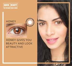 Quick Beauty Honey Colored Lens With Free Solution kit