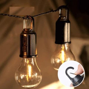 Rechargeable Hanging Bulb Light With 3 Modes