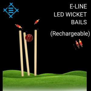 Rechargeable LED Cricket Wicket Bails -Glow on Hit - Slim Version  - Pair pack