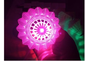 RECHARGEABLE LED Shuttlecock - Installed Lighting - Different Colored Lighting - 3 in 1 pack