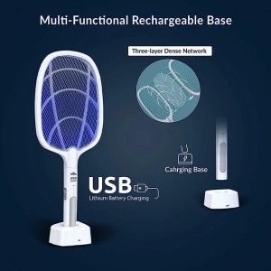 Rechargeable Mosquito Flies Killer Electric Tennis Bat Handheld Mosquito Racket Insect Fly Bug Home Office Bugs Machar Killer Mosquito Bat Electric