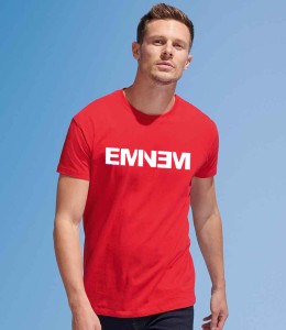 Red Enenim T-Shirts For Mens Cotton Jersey Fabric Soft and Comfortable