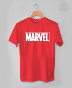 Red Shirt for men MARVEL Summer collection in stylish printed round neck half sleeves