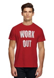 Red WORK OUT Printed Red T-Shirt For Boys