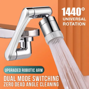 Rotation Faucet Extender 1080° Large Angle Rotating Faucet Universal Rotating Sink 2 Water Outlet Modes Nozzle Faucet Adaptor, Splash Filter Dual