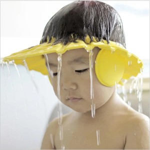 Safe Shampoo Cap Durable Baby Bath Visor Hat Adjustable Shower Protect Soft Hat For Eye Water-Proof Hair Wash Shield For Infant