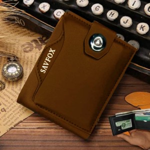 Savfox Outlet Pocket Card Holder Fashionable Pu Leather Wallet for Men (BK & Sons)