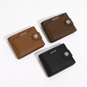 Savfox Outlet Pocket Card Holder Fashionable Pu Leather Wallet for Men (BK & Sons)