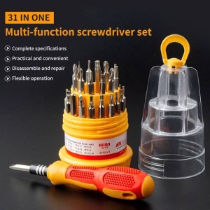 Screwdriver Set, Steel 31 in 1 with 30 Screwdriver Bits, Professional Magnetic Driver Set