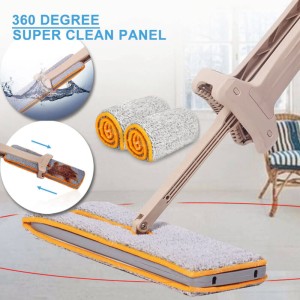 Self Wringing Double Sided Lazy Mop Telescopic 360 Spin Cloth And Automatic Squeeze,Make your cleaning life much easier with the double sided lazy mop