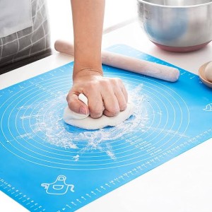 Silicone Baking Mat with Measurements, Heat Resistant, BPA Free, Non-Stick, Rolling Dough, Easy to Clean, No Fading