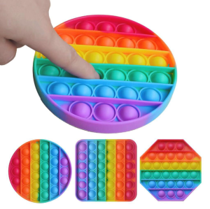 Silicone Rubber Anti Anxiety Stress Relief Push Pop Fidget Toys Squeeze The Toy For Kids Adults Special Needs
