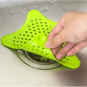 Silicone Starfish-shaped Sink Drain Filter Bathtub Hair Catcher Stopper Drain Hole Filter Strainer for Bathroom Kitchen