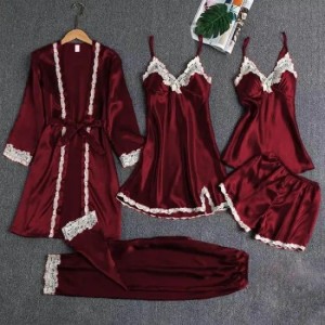 5 Pieces Nightsuit For Women