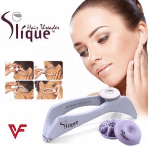 Slique Eyebrows Face & Body Hair Threading Machine & Removal System with 5 pre-cut extra strength threads Quick & Painless Threading Eye brow