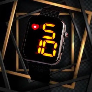 Smart Watch Style Metal Case Led Unisex Watch
