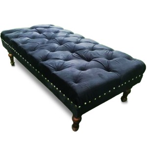 Sofa 2-Seater Puffy Sets Black Valved -Black Color 44 x 22 Inches